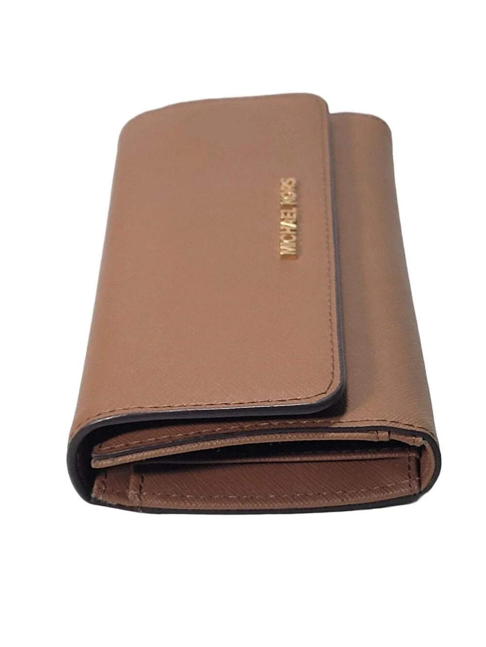 MICHAEL KORS JET SET TRAVEL LARGE TRIFOLD WALLET BROWN LUGGAGE